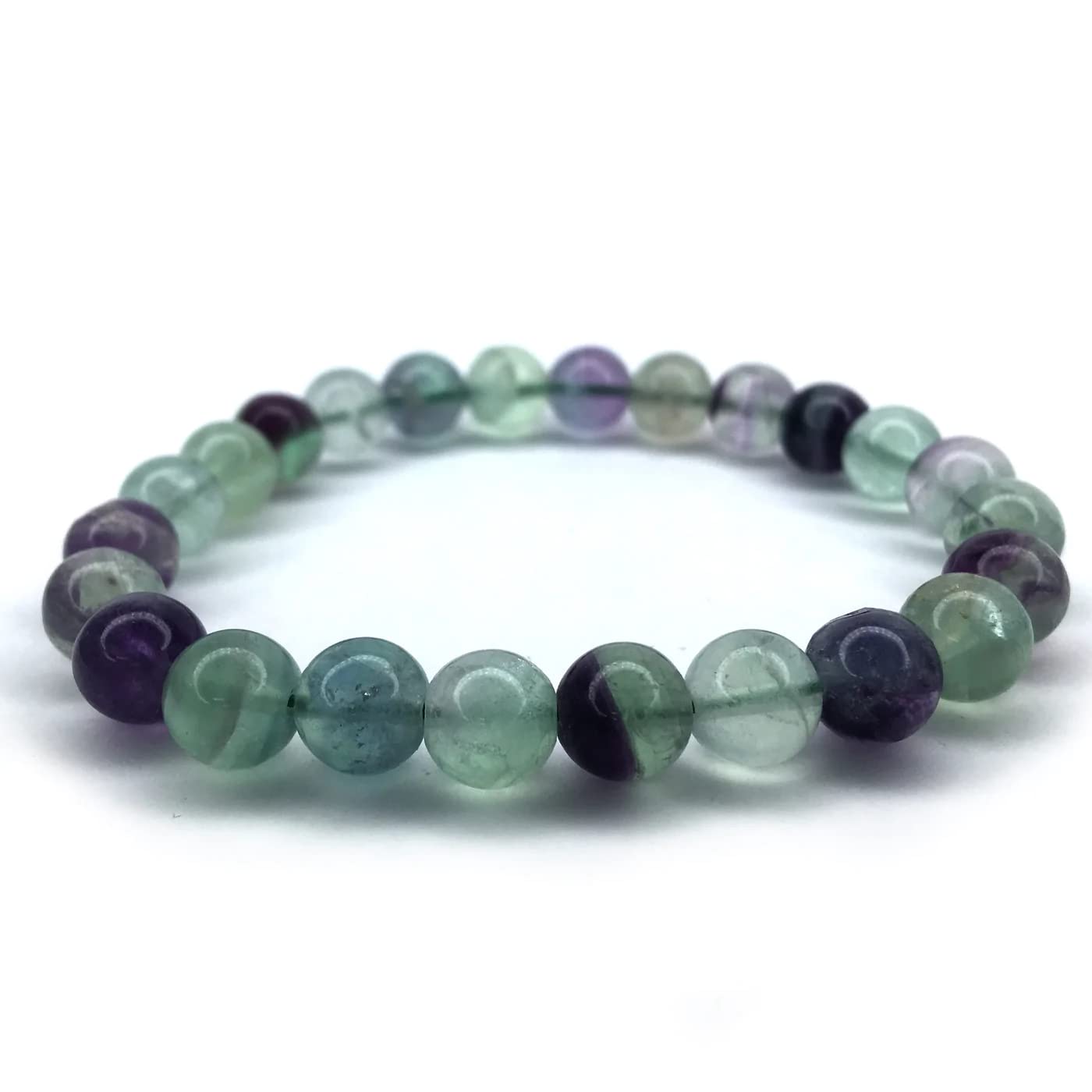 Divinity Crystals Fluorite Healing Bracelet for Men and Women - Natural Healing Gemstone for Yoga, Reiki, Meditation, Feng Shui, and Heart Chakra