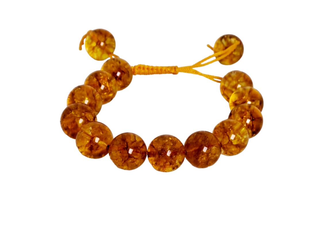 Divinity Crystals Natural Citrine Adjustable Band - 14 mm Pure Certified Retro