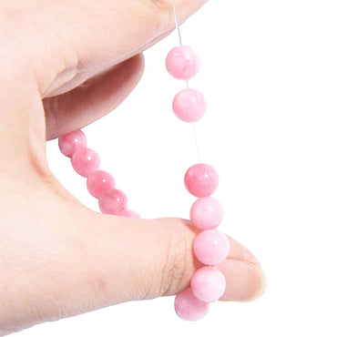 Divinity Crystals Rose Quartz Healing Bracelet - AAA Grade Natural Gemstone Stretchable Love and Harmony Jewelry for Men and Women