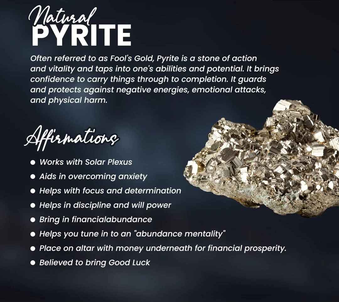 Divinity Crystals Natural Golden Pyrite Ring - Certified Adjustable Unisex Ring for Wealth, Prosperity, and Good Luck