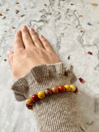 Natural Certified 8MM Healing Crystal Gem Stone Crystal Bracelet for Men and Women (Mookaite Bracelet) - IGL Jewels