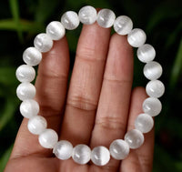 Divinity Crystals 7 Chakra Heart Bracelet - Natural 8 mm Crystal Bracelet for Good Luck, Love, Abundance, Healing, and Meditation for Men and Women